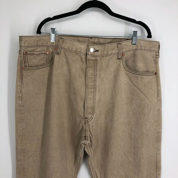 LEVI’S 44x32 501XX Straight Fit‎ Jeans Light Brown - Picture 3 of 6